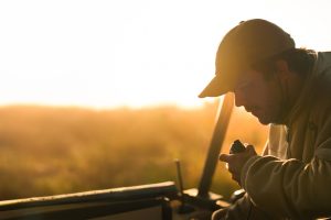 game drive africa in a game view sunrise in the pilanesberg national park south africa